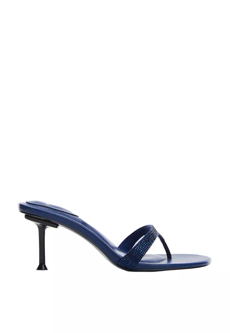 Discount on Mango  shoes - SKU: Heeled Sandal With Strass Strap