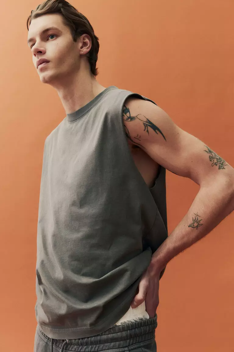 Regular Fit Washed vest top