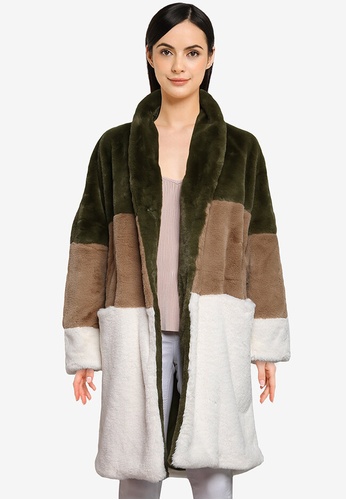 French Connection green Izo Faux Fur Coat 0BB01AA52F02F1GS_1