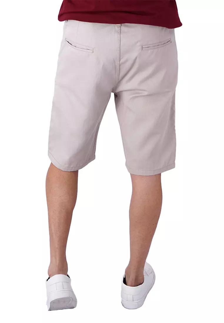 Celana Pendek Pria Chino Polos Short Pants Slim Fit Krim