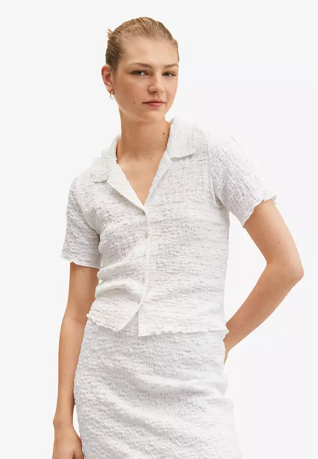 TEXTURED COTTON SHIRT - White