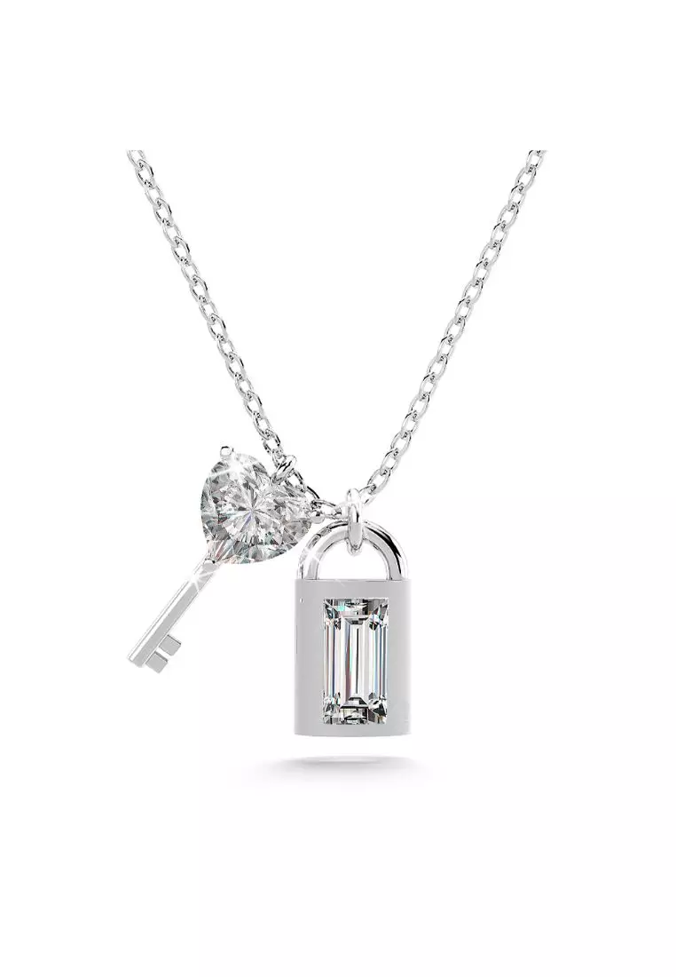 925 SIGNATURE Lock Key Necklace Silver