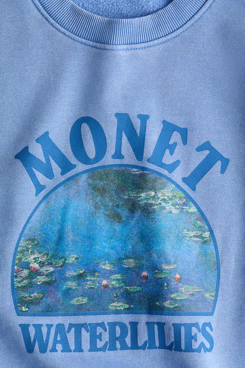 Oversized print-motif sweatshirt