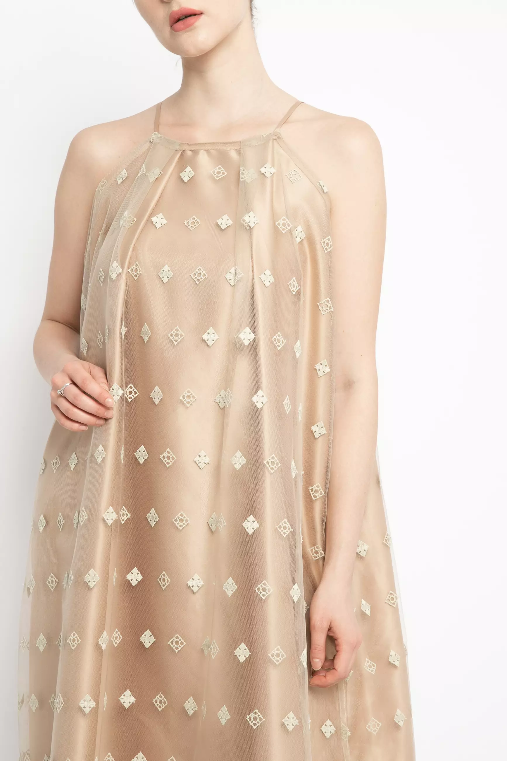 Eleena Halter Dress in Sand