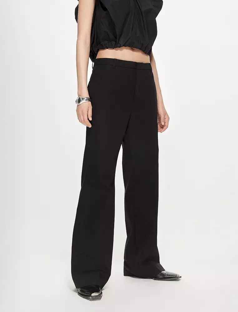 Bell-Bottom Commuter Long Pants