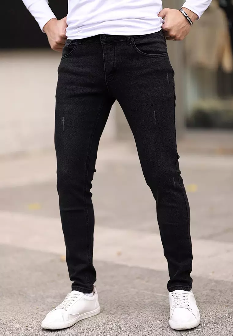 Black Skinny Fit Stretch Fabric Jeans Trousers TMNAW25JE00013