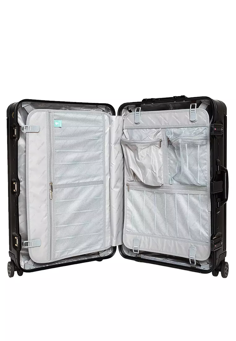 Aluminum Series 1510-63 Black (Frame Type) - Medium - TSA Luggage