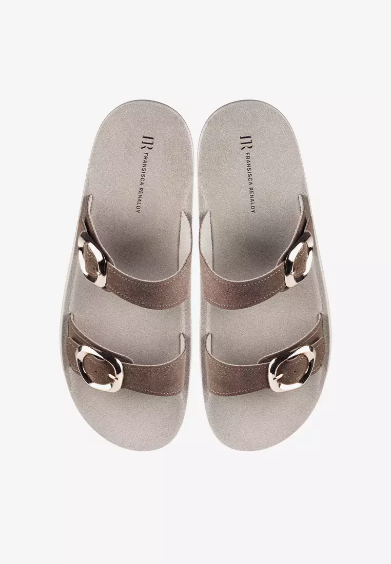 Sandal Slip on Wanita Casual Buckle Daily L.Aino 02