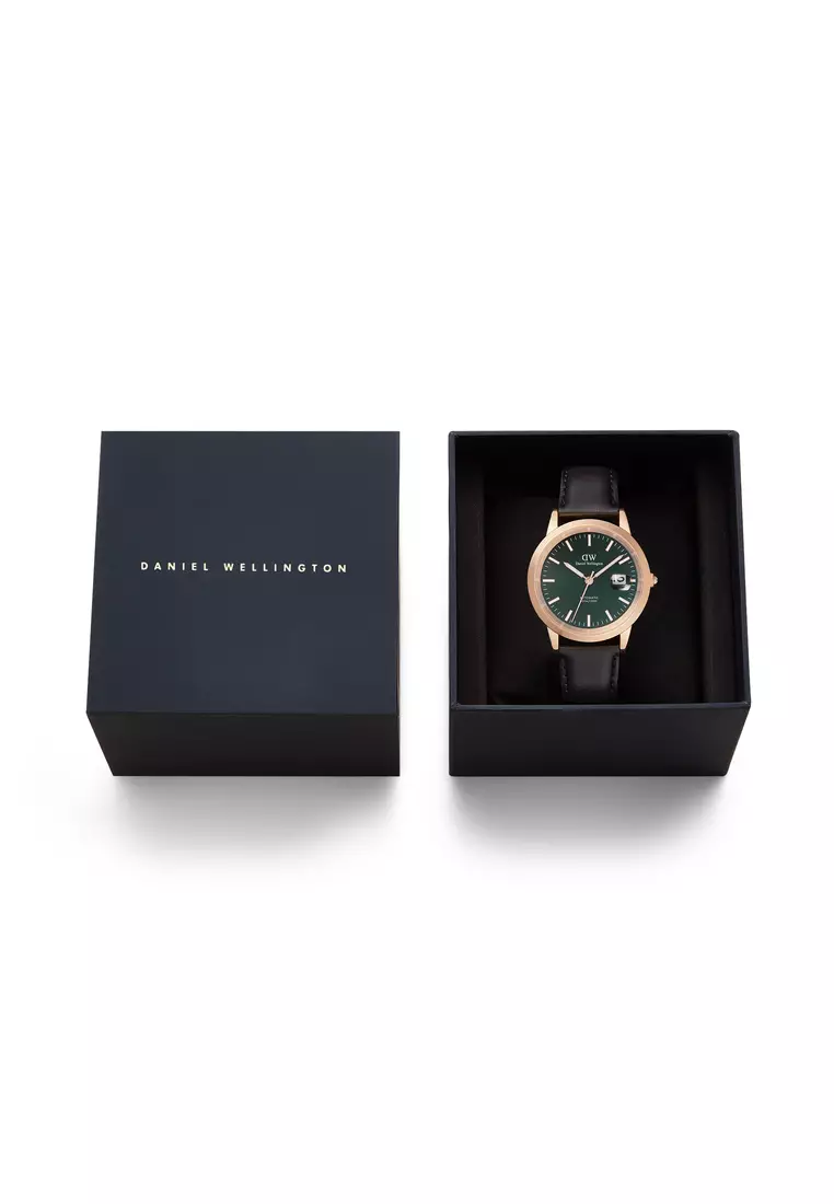 Iconic Automatic 40mm Sheffield Rose Gold Emerald  - Enamel Dial - Men Watch Automatic movement watch DW Official Authentic Original