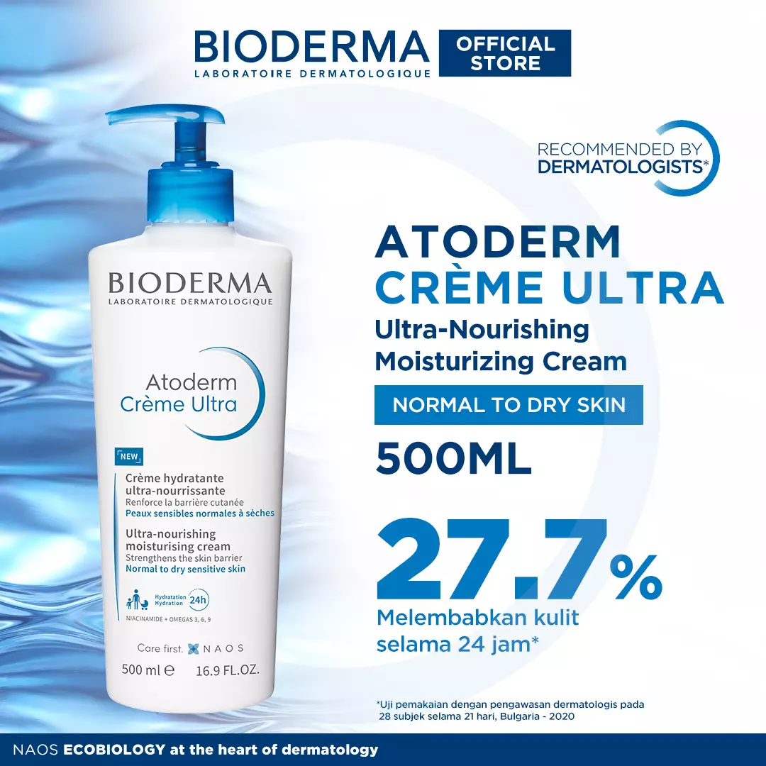 Bioderma Atoderm Creme 500 ml - Face / Body Moisturizer untuk Kulit Normal / Kering