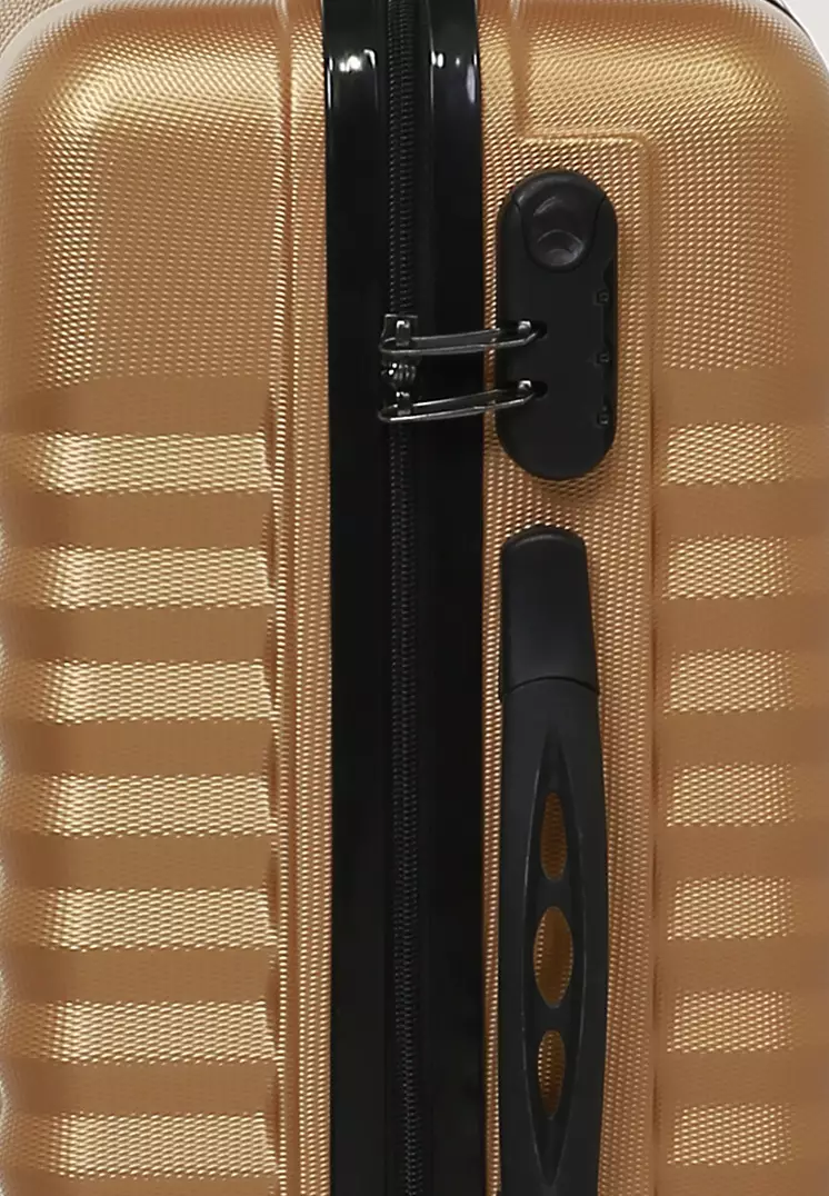 Carlton Koper Unisex Size 20 Inch Travel Bag Large Compartment Kunci Kode Angka Material Fiber ABS ORIGINAL - Gold