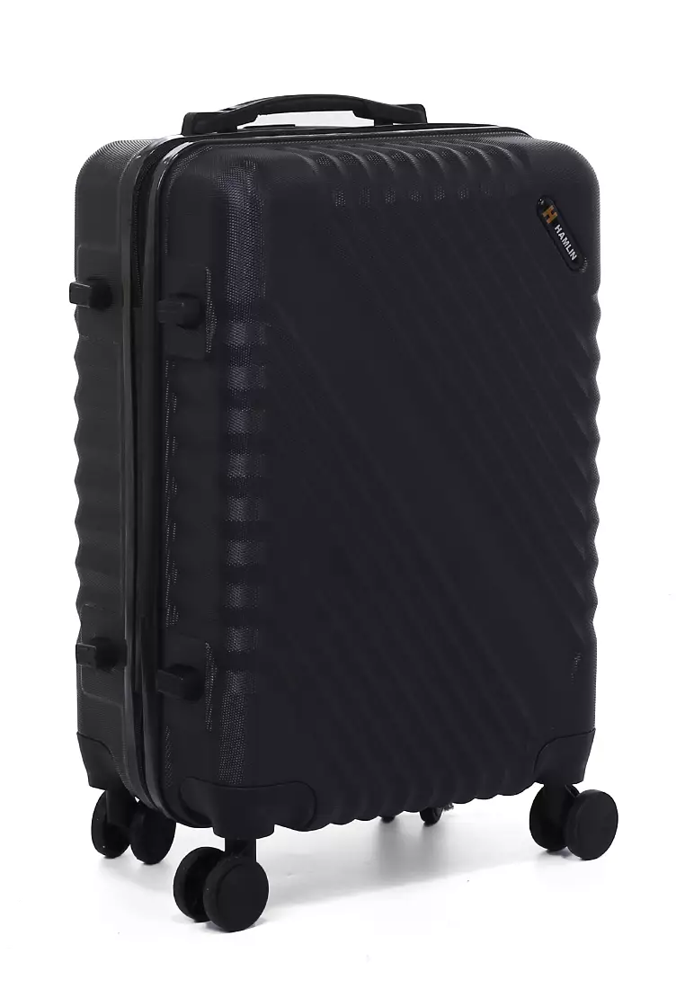 Carlton Koper Unisex Size 20 Inch Travel Bag Large Compartment Kunci Kode Angka Material Fiber ABS ORIGINAL - Black