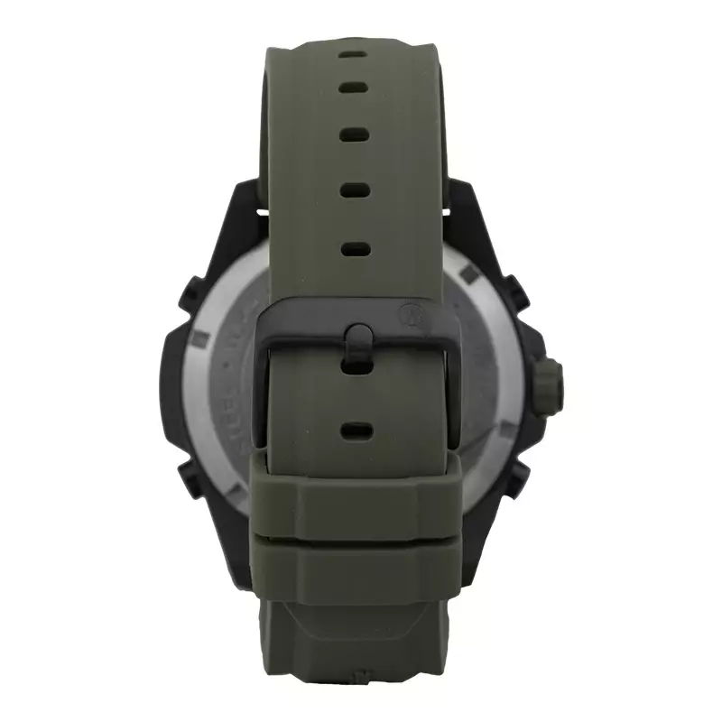 Jam Tangan Pria Alexandre Christie Digi AC 9370 MH RIPBAGN Men Digital Analog Dial Green Rubber Strap