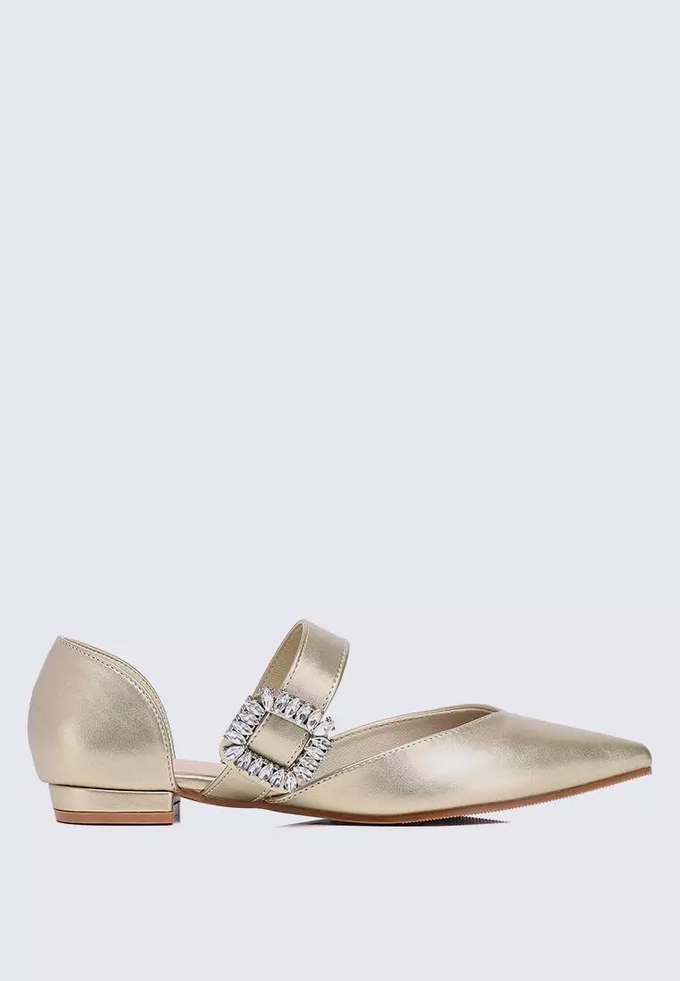Discount on My Ballerine  shoes - SKU: My Ballerine Calista Comfy Ballerina In Gold