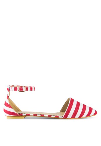 Play! Striped D'Orsay Ankle Flats
