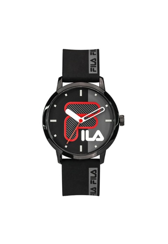 Fila Watches 多色 Fila 38-326-002 Grey and Black Silicone Watch 1F4C9AC0E802F4GS_1