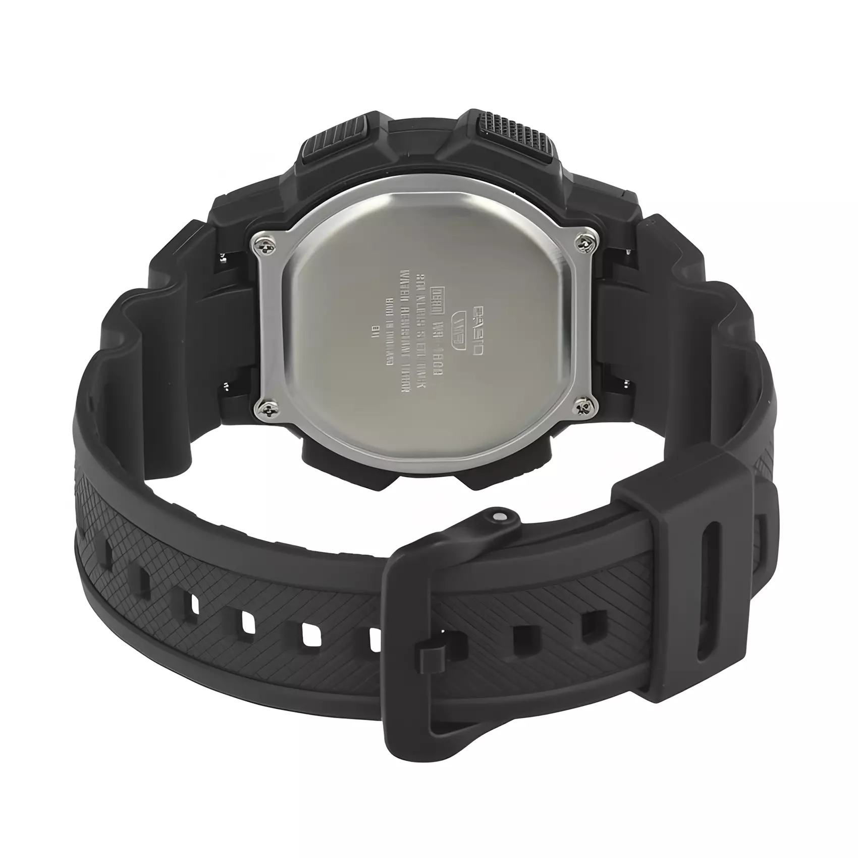 Casio Illuminator - Jam Tangan Digital Pria - Black Resin Case dan Band - WS-1800-1AV