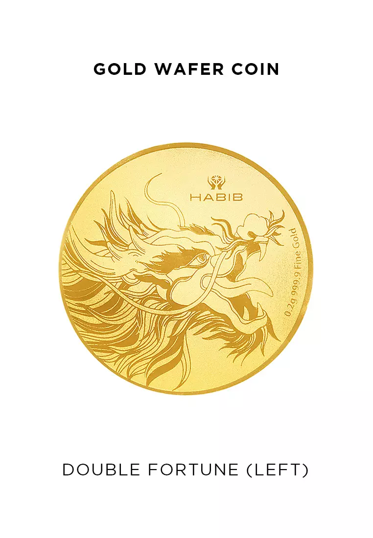 HABIB Year of the Dragon 2024 Double Fortune | 999.9 Gold Wafer Coin (0.20G)