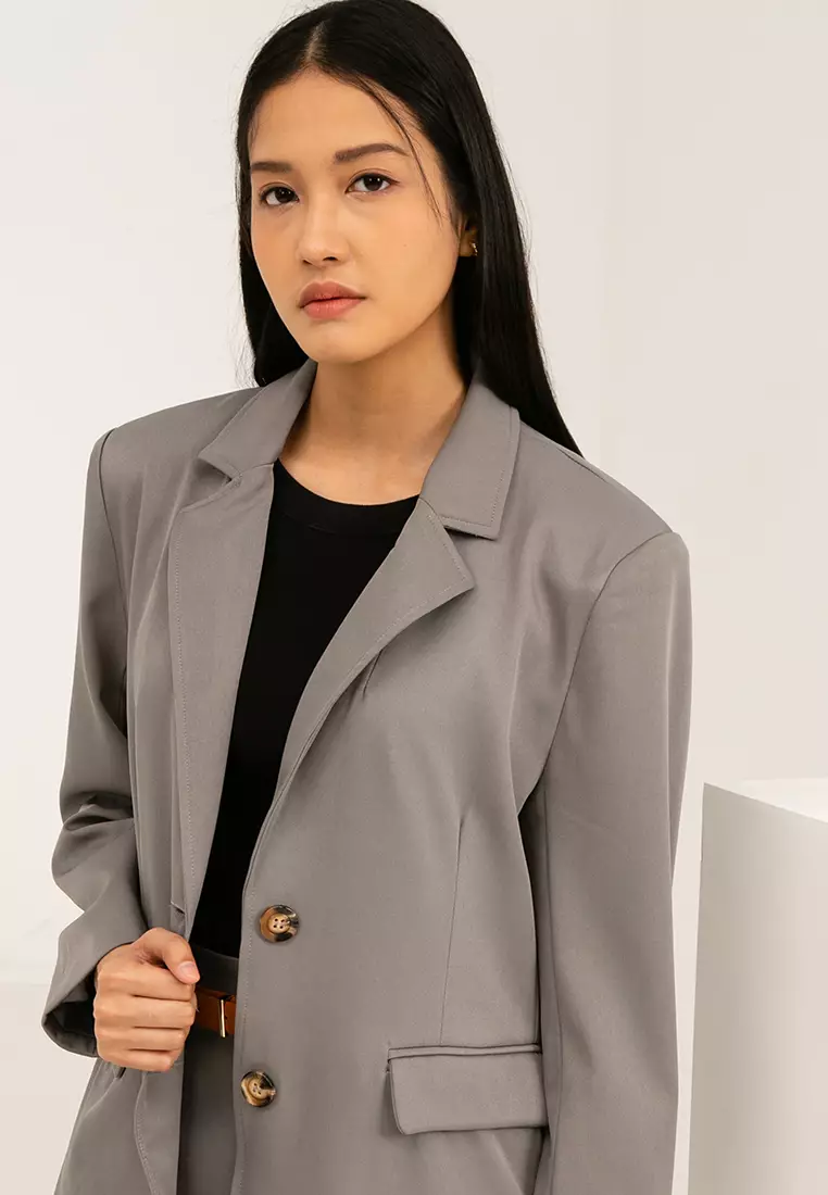 Jual ZALIA BASICS Oversized Blazer Original 2023 ZALORA Indonesia