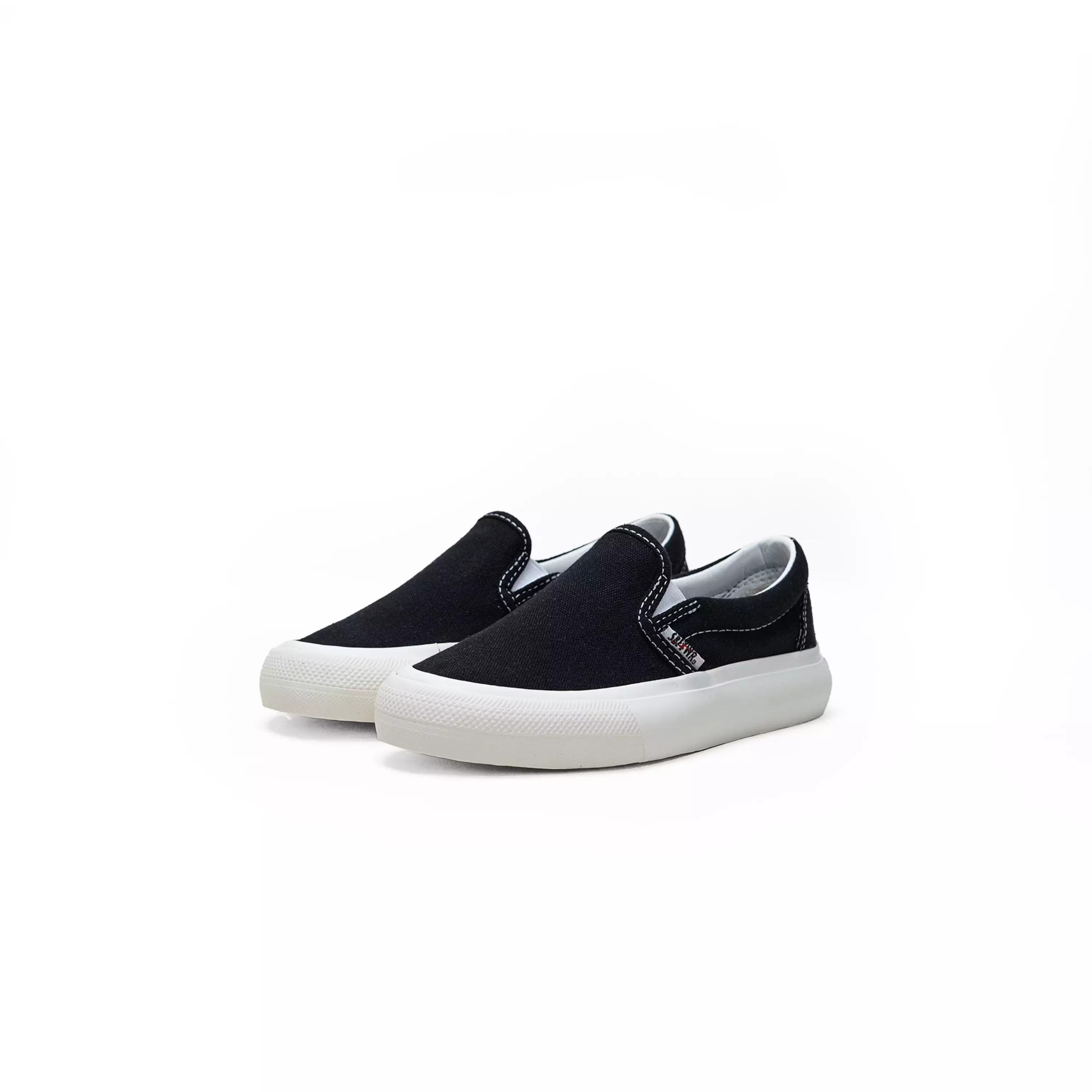 SABA KIDS Slip On Evan Black White - Sepatu Sneakers Sekolah Anak