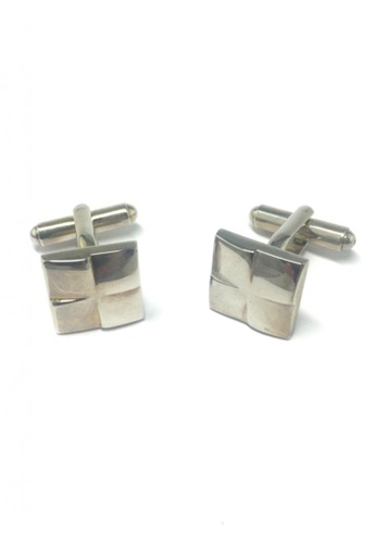 Splice Cufflinks silver Silver 3D Square Cufflinks SP744AC46ENDSG_1