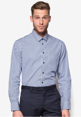迷你格紋長袖襯衫,esprit 手錶 服飾, 襯衫