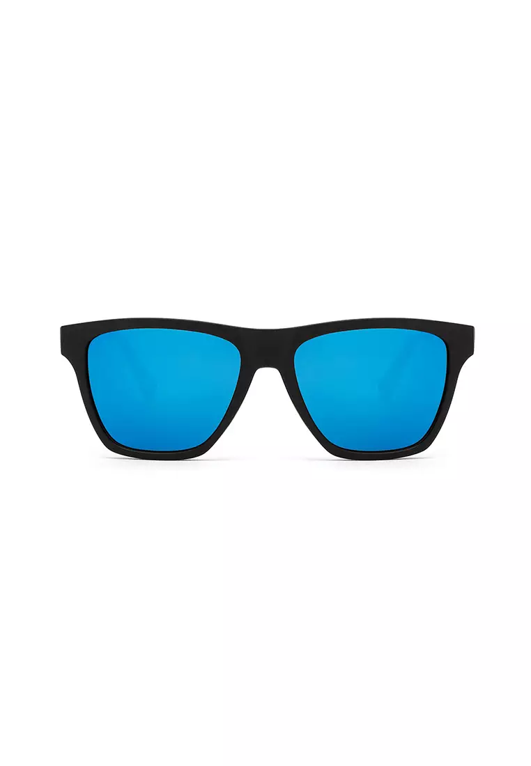 HAWKERS Rubber Black Sky ONE LS Sunglasses for Men and Women. UV400 Protection. Official Product Designed in Spain