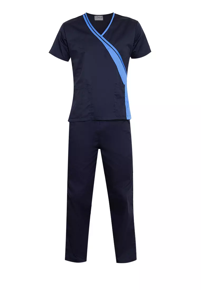 Buy INTAL GARMENTS Scrub Suit Nursing Uniform SS10 Wrap Around