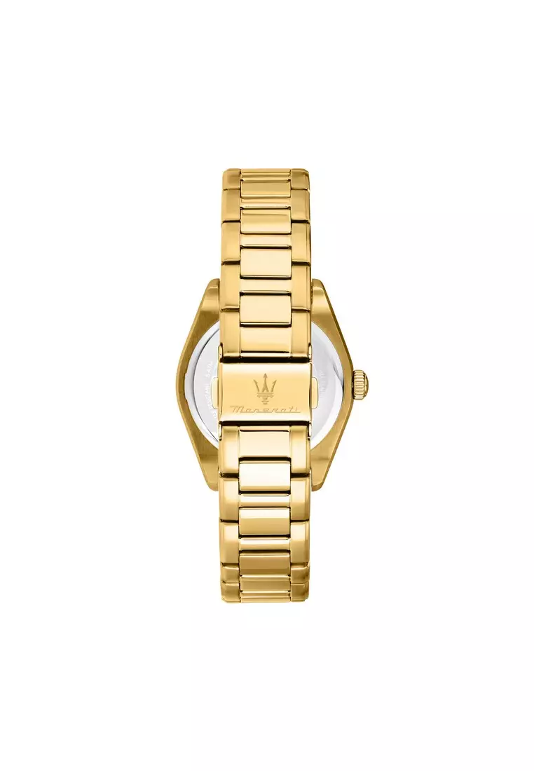 【2年保養】瑪莎拉蒂 Velocita 35mm 女士金色石英腕錶 R8853152502 日本機芯