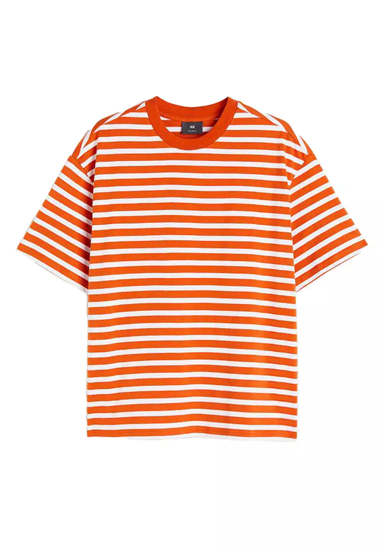 Orange striped t clearance shirt