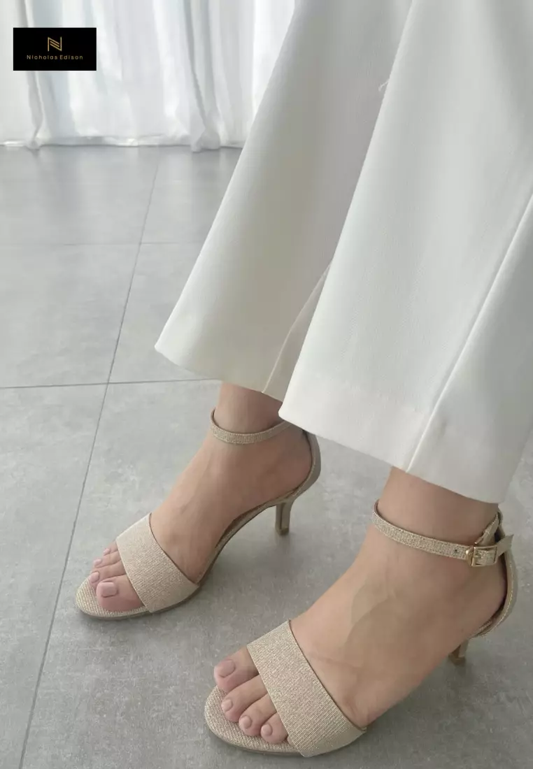 Jual NICHOLAS EDISON Nicholas Edison Heel Agra Light Gold Original