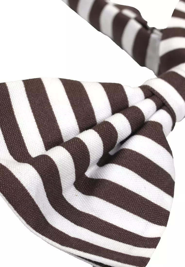 Dasi Kupu Bowtie Coklat Salur A33