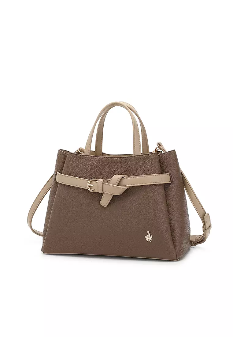 Women's Top Handle Bag / Sling Bag / Crossbody Bag / Shoulder Bag (Tas Tangan Wanita / Tas Selempang Wanita / Tas Bahu Wanita) - Cokelat