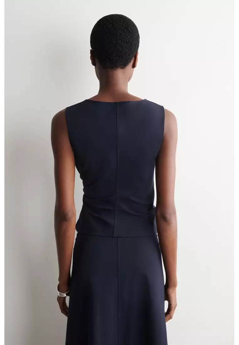 TWIST-DETAIL JERSEY TOP