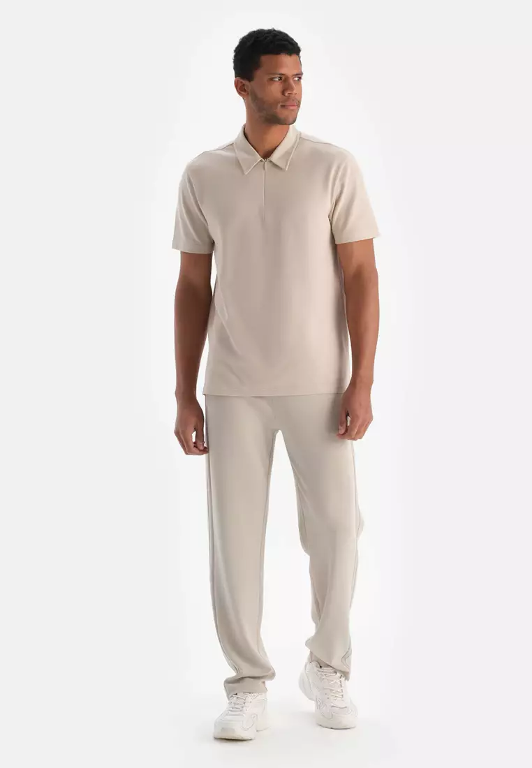 Light Beige Trousers, Regular, Long Leg, Activewear for Men