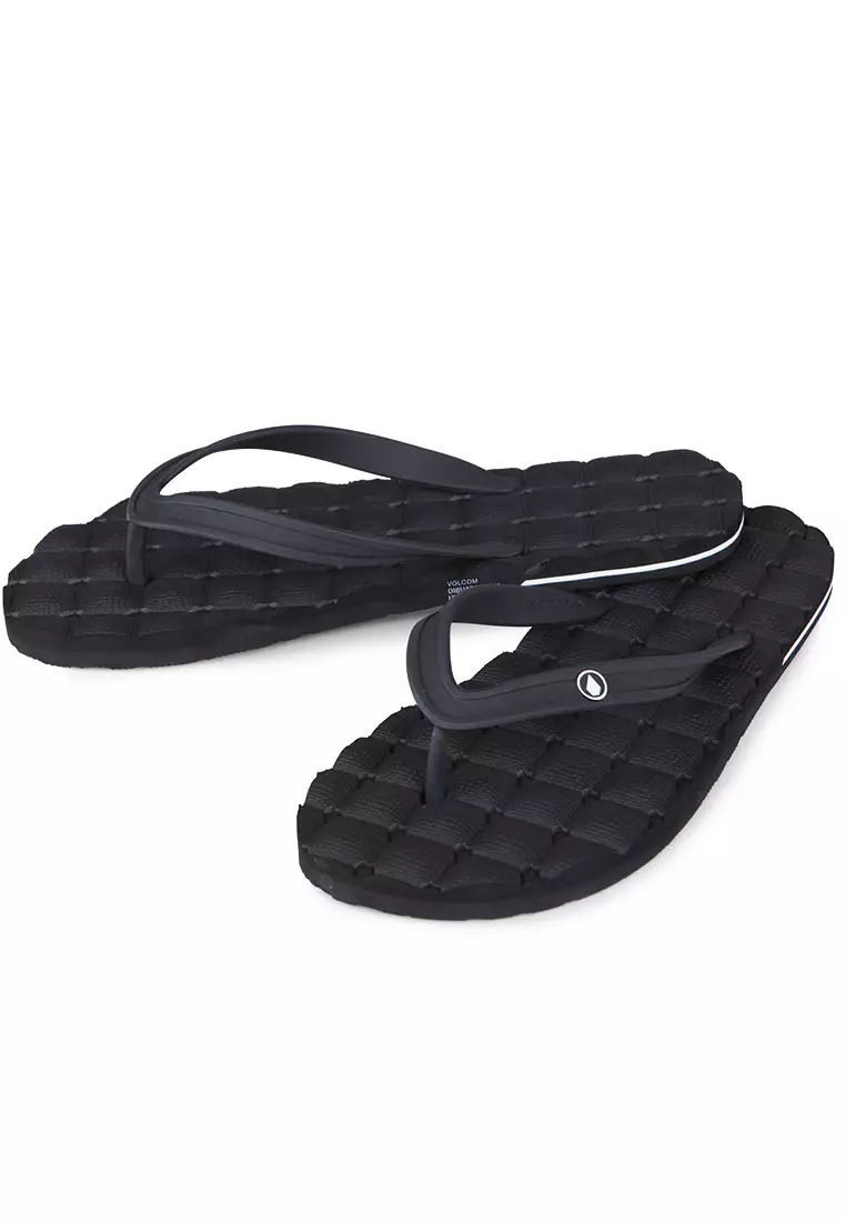 MSN RECLINER RUBBER 2 SANDALS BLACK WHITE