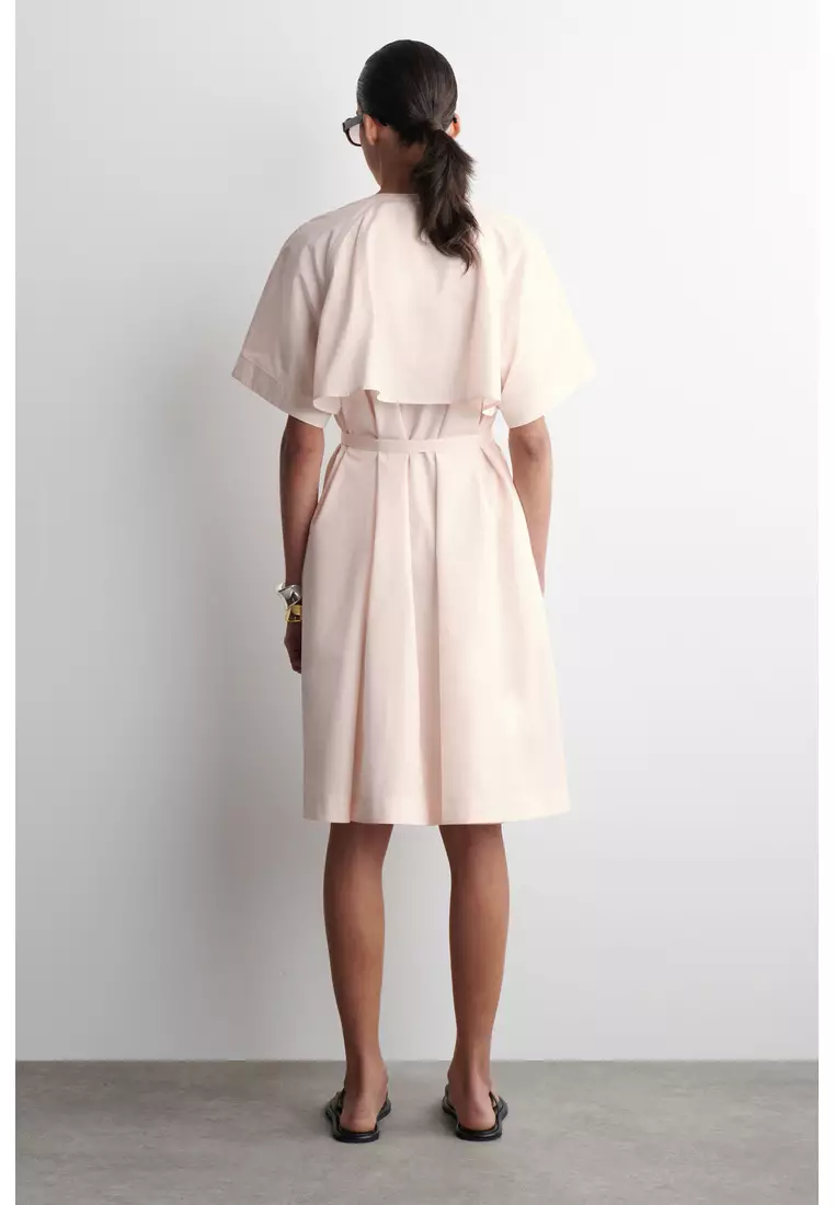 RAGLAN-SLEEVE COTTON MIDI DRESS