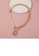 Glamorousky silver Simple and Romantic Plated Gold Lock Heart Pendant with Imitation Pearl Beaded Splicing Necklace 17A34ACDD8BABDGS_3