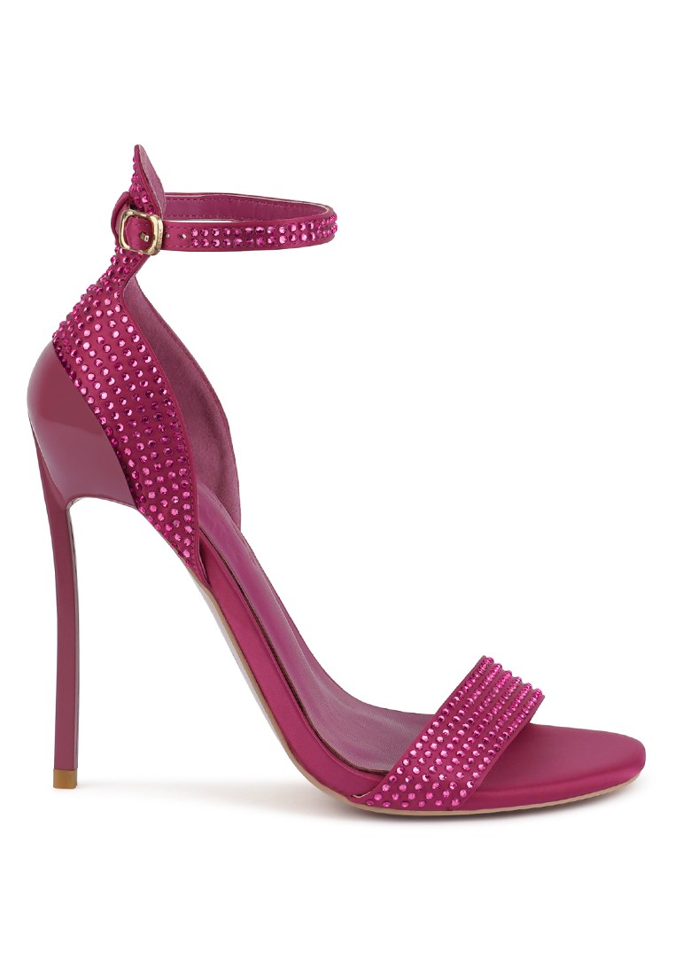 Fuchsia Pointed High Heel Party Sandals