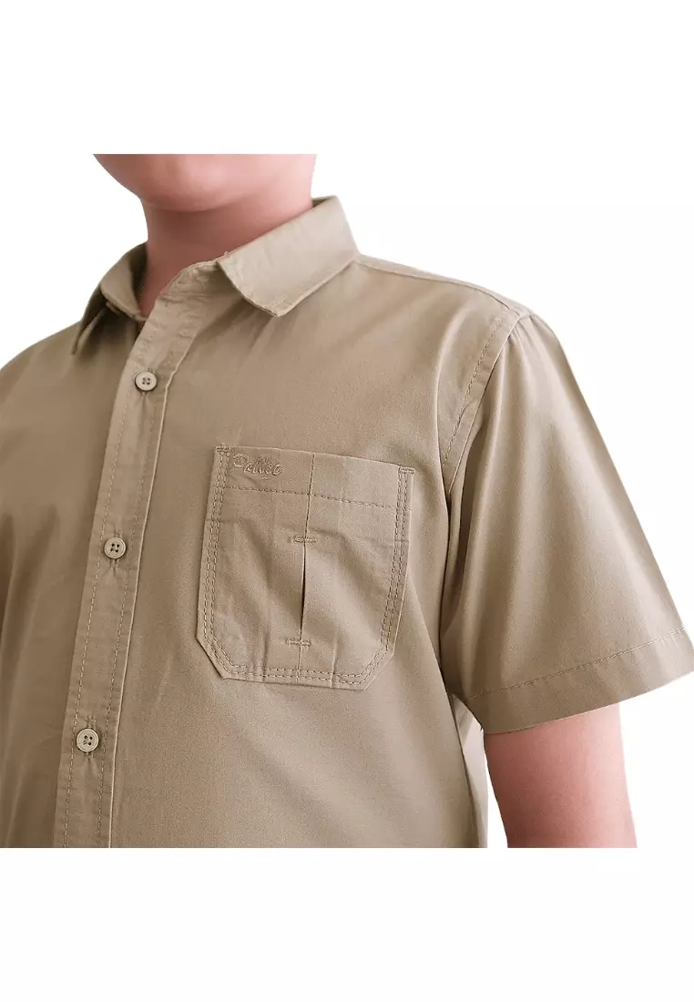 POLICE Kemeja Polos Cotton Anak Laki Laki