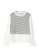 A-IN GIRLS black and white Fashion Checkered Stitching Chiffon Shirt 78C0FAAE18B1C4GS_4