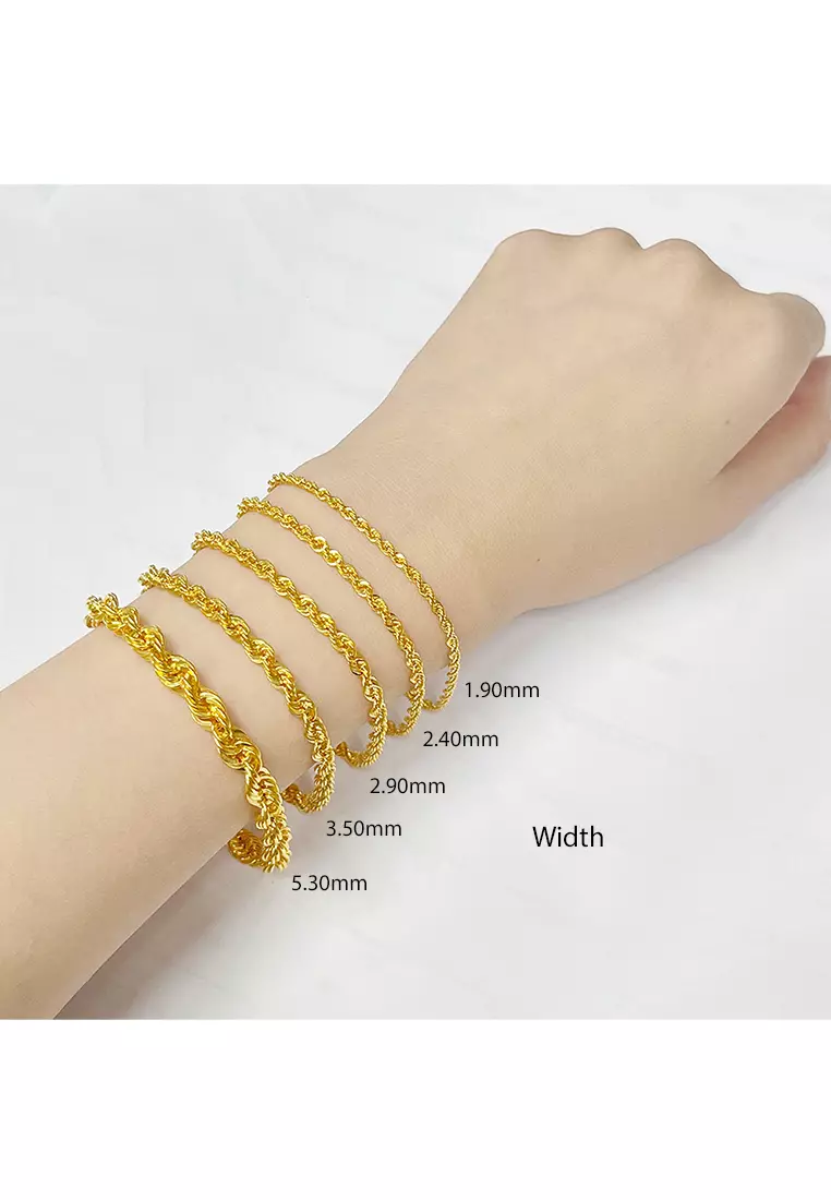 Gold on sale bracelet rope