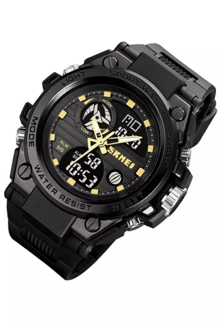 Jam Tangan Analog Digital Pria Waterproof Many Function Strap Tali Material PU Silicone IR77 ORIGINAL