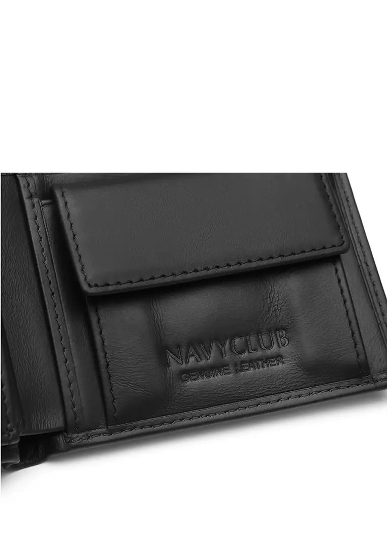 Navy Club Force Dompet Pria Lipat Dompet Kulit Asli - Free Box Exclusive