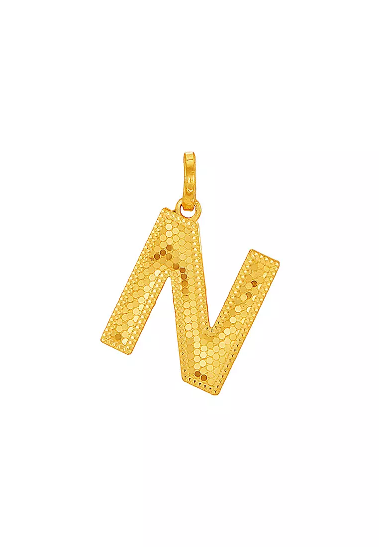 HABIB 999/24K Yellow Gold Alphabet Pendant 9GP01781225(N)