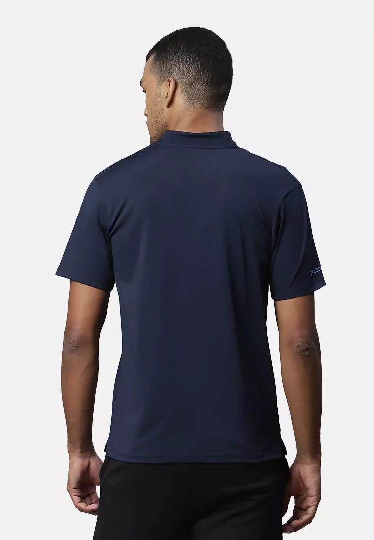 Blue Luxe Men's Athleisure Chinese Collar Designer Tee