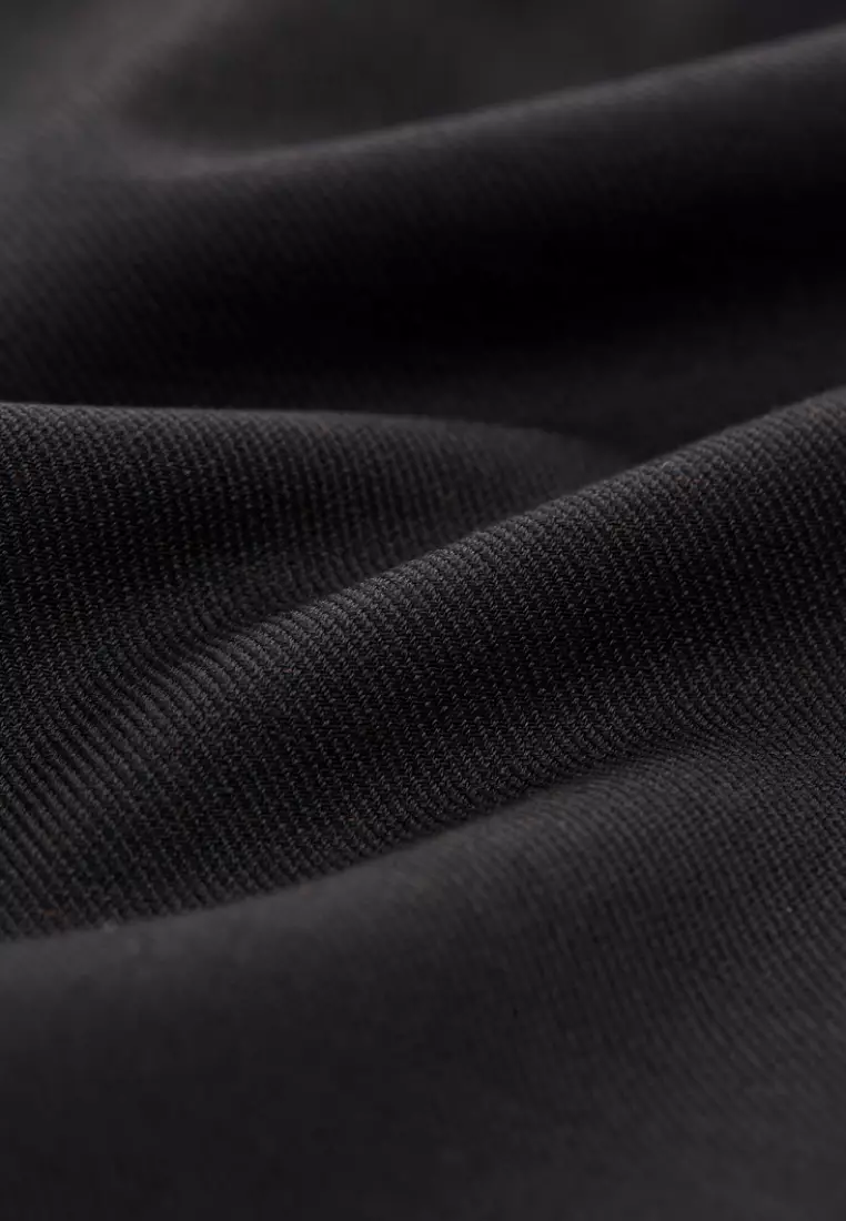 Black Green Seagull Collar Classic Slim-Fit Dress