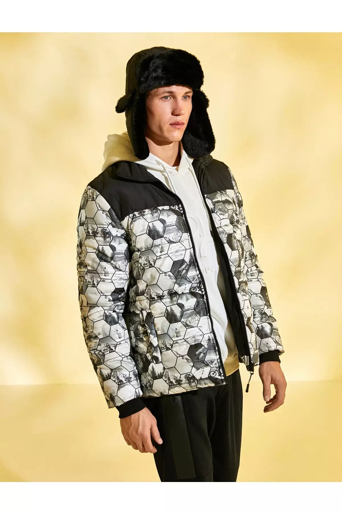 Patterned waterproof clearance jacket