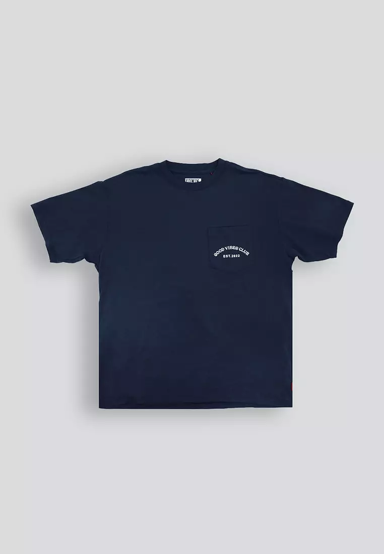 CHESTER DARK NAVY Kaos Pria Lengan Pendek SS - Top Man Graphic Tee