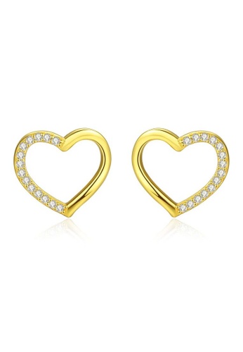 Rouse silver S925 Shiny Heart Stud Earrings 7AEB2ACDC04104GS_1